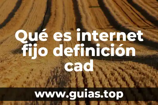 Que es pachichi definicion 7 Qué es internet fijo definición cad