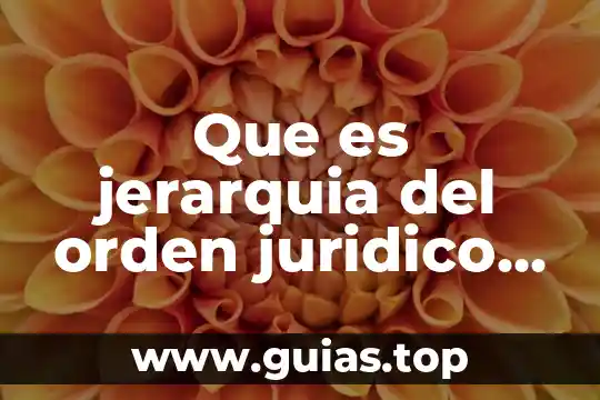 Que es jerarquía dada por el cargo en gestion 4 Que es jerarquia del orden juridico en mexico