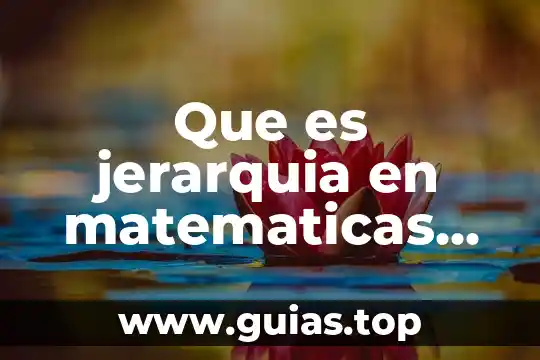 Que es jerarquía dada por el cargo en gestion 3 Que es jerarquia en matematicas ejemplos