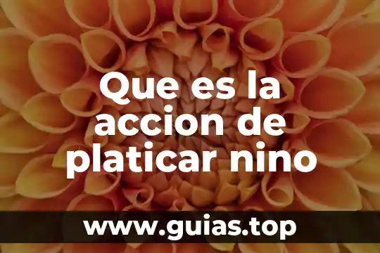 Que es un niño concepto 3 Que es la accion de platicar nino