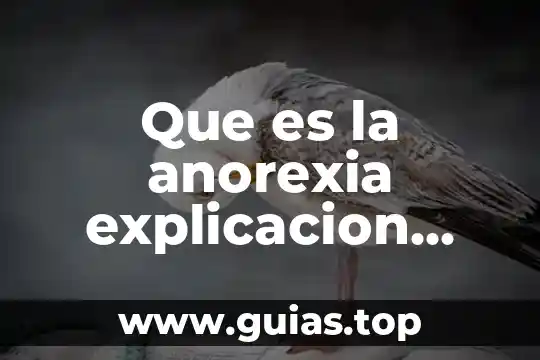Investiga qué es la anorexia 7 Que es la anorexia explicacion cientifica