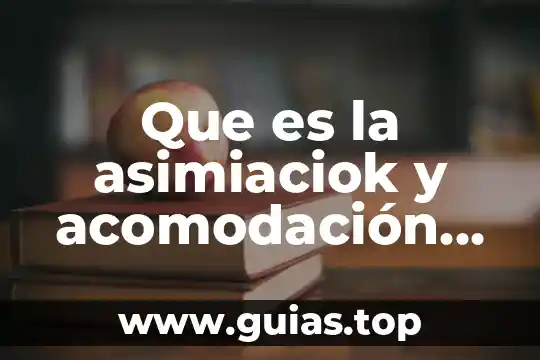 Que es la asimiaciok y acomodación segun piaget