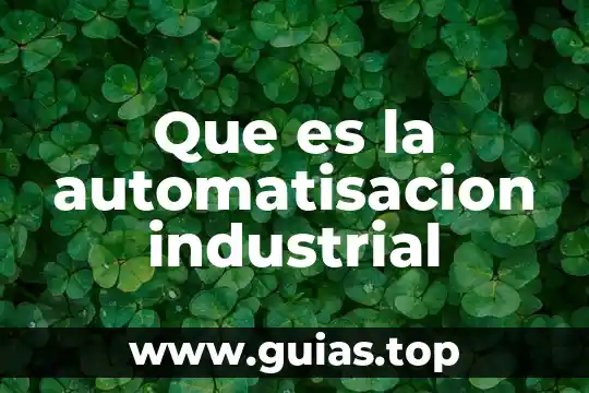 Por que es tan rica el agua 4 Que es la automatisacion industrial