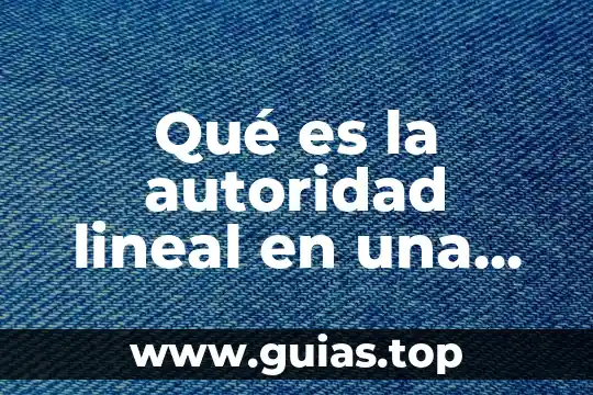 Que es el principio de autoridad en un texto argumentativo 8 Qué es la autoridad lineal en una empresa