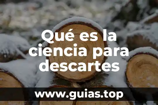 Que es la ciencia sin conciencia 7 Qué es la ciencia para descartes