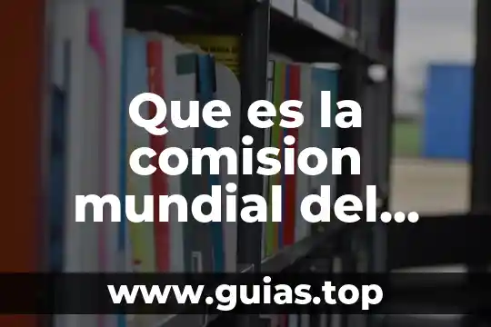 Que es cohesion en agua 4 Que es la comision mundial del agua