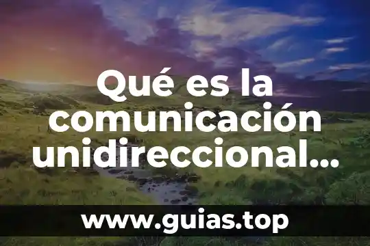 Qué es ontología de la comunicación 4 Qué es la comunicación unidireccional ejemplos