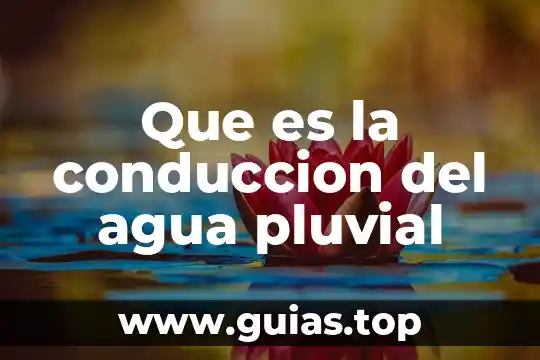 Que es un sistema de conduccion de agua 6 Que es la conduccion del agua pluvial