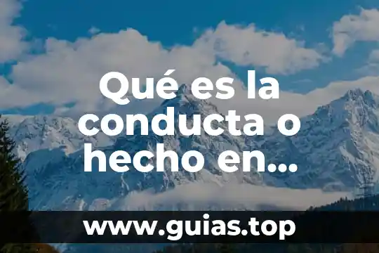 Que es el garantismo en derecho penal 8 Qué es la conducta o hecho en derecho penal