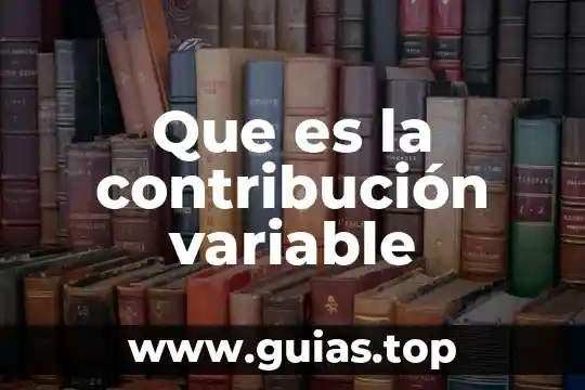 Que es una variable controlable vital concepto 4 Que es la contribución variable