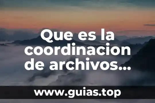 Qué es el cuento elementos y características 3 Que es la coordinacion de archivos concepto y funciones