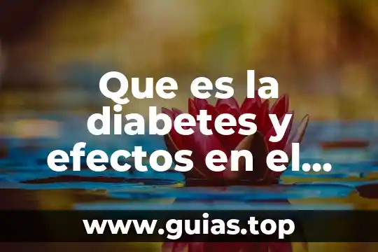 Qué es la química en el ser humano 6 Que es la diabetes y efectos en el cuerpo humano
