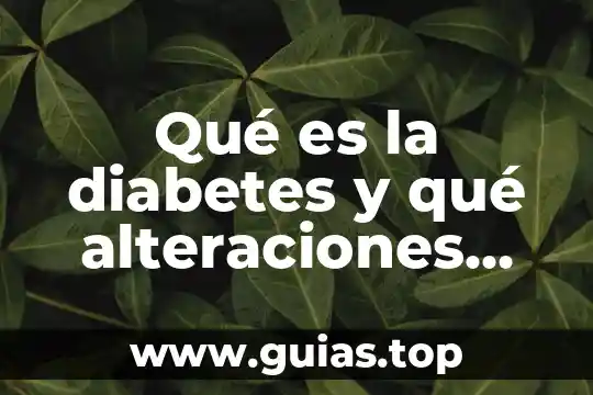 Qué es un organismo vegetal 4 Qué es la diabetes y qué alteraciones causa al organismo