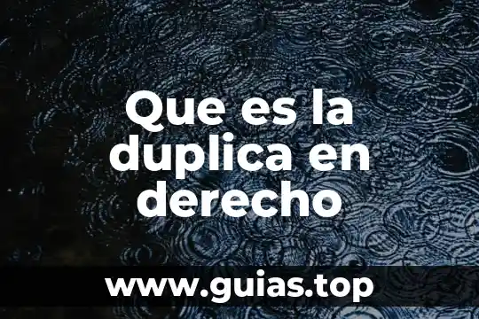 Define en derecho que es propiedad 8 Que es la duplica en derecho