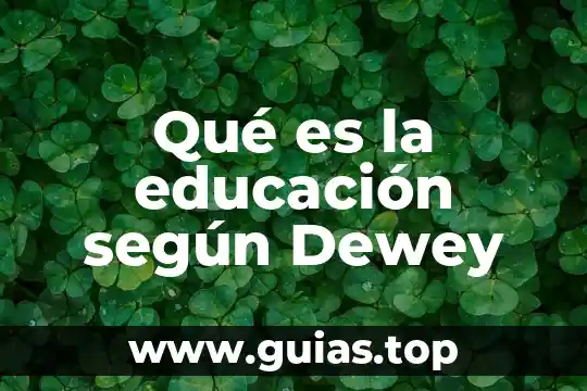 Que es pnce en educacion 5 Qué es la educación según Dewey