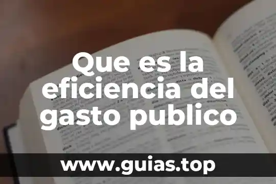 Qué es déficit público definición 5 Que es la eficiencia del gasto publico