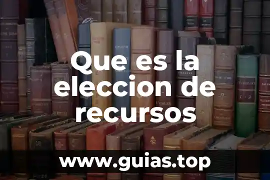Que es recursos de red hadware 5 Que es la eleccion de recursos