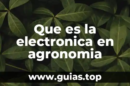 Explique que es un presentacion electronica 8 Que es la electronica en agronomia