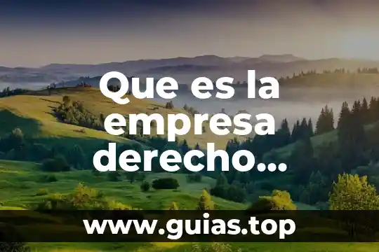 Que es una empresa de gestion de alojamiento 6 Que es la empresa derecho mercantil resumen