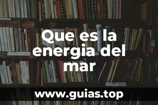 Qué es energía interna en bioenergética 6 Que es la energia del mar