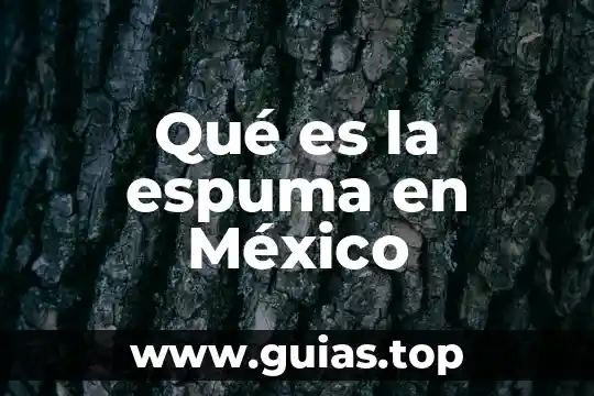 Que es ser sangron en mexico 4 Qué es la espuma en México