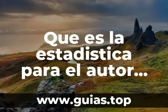 Qué es la depresión definición con autor 5 Que es la estadistica para el autor del libro