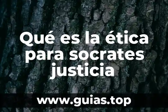 Que es la sociedad segun socrates 7 Qu茅 es la 茅tica para socrates justicia
