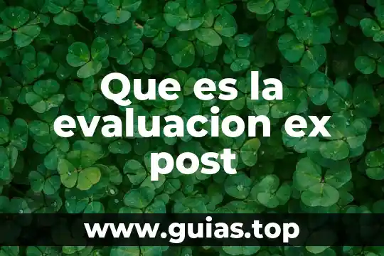 Qué es rocoso definición 7 Que es la evaluacion ex post