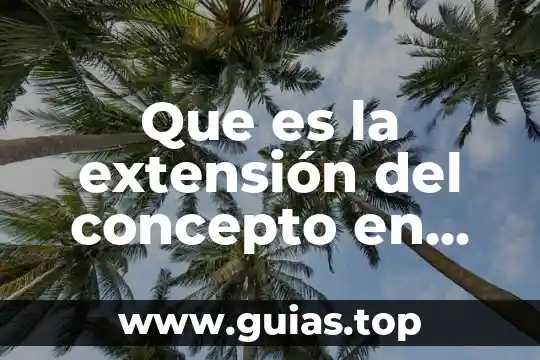 Que es la logica no formal 7 Que es la extensi贸n del concepto en logica