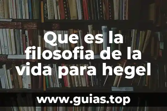 Que es la razon de mi vida 8 Que es la filosofia de la vida para hegel
