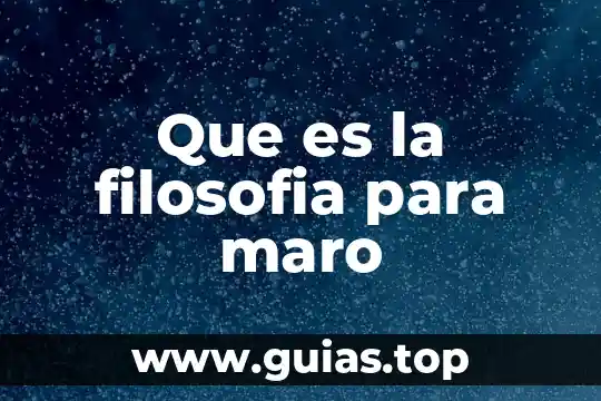 Que es el acto liberador en filosofía 6 Que es la filosofia para maro