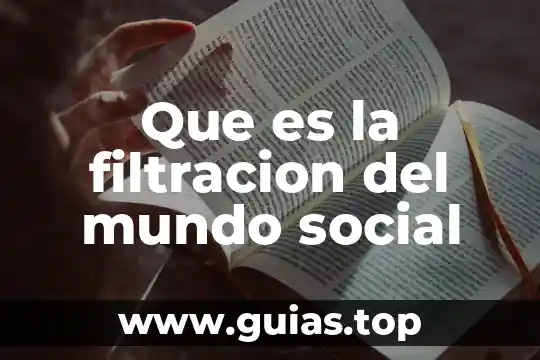 Que es el mundo del ser y caracteristicas 7 Que es la filtracion del mundo social