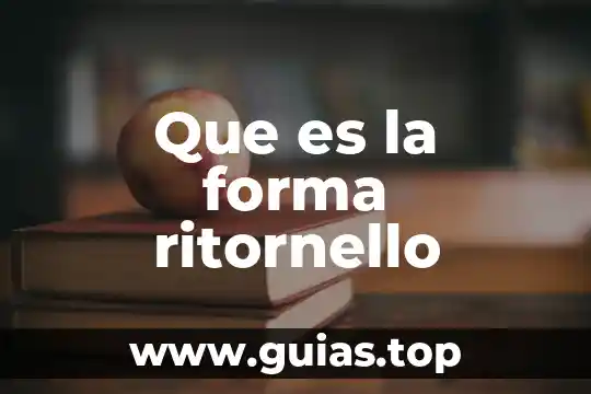 Hormona que es liberada de forma libre por la sangre 4 Que es la forma ritornello