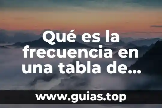 Que es recopilación de datos históricos 6 Qué es la frecuencia en una tabla de datos