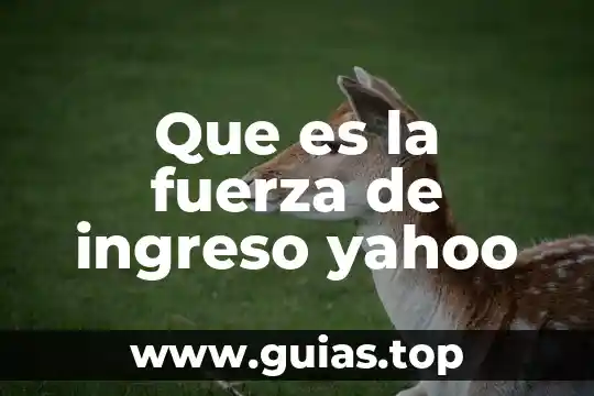 Que es ingreso nacional resultado etapa de la produccion 4 Que es la fuerza de ingreso yahoo