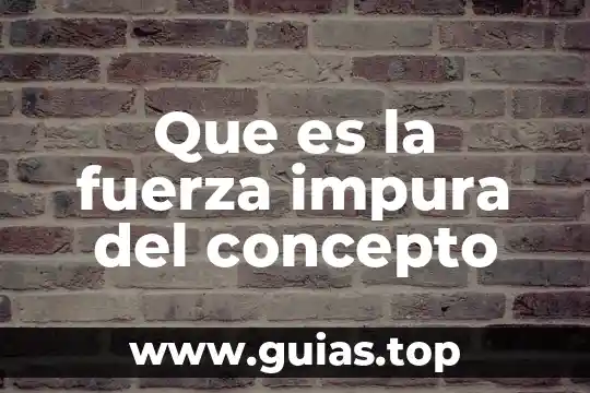 Que es el concepto de irreoactividad 4 Que es la fuerza impura del concepto