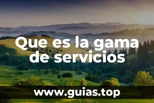 Que es el concepto de descripcion 4 Que es la gama de servicios
