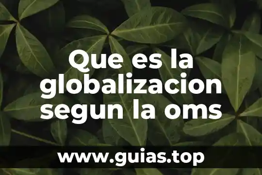Qué es globalización concepto corto 4 Que es la globalizacion segun la oms