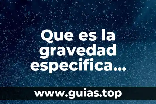 Que es competitividad en una empresa ejemplo 6 Que es la gravedad especifica ejemplo