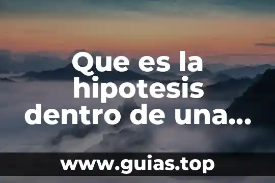 Que es pruebas de hipótesis aplicadas en el área administrativa 5 Que es la hipotesis dentro de una investigacion