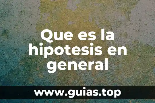 Hipótesis de acción que es 4 Que es la hipotesis en general