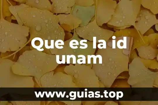 Ideología que es unam 8 Que es la id unam