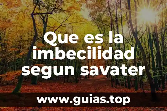 Concepto de que es lo bueno 3 Que es la imbecilidad segun savater