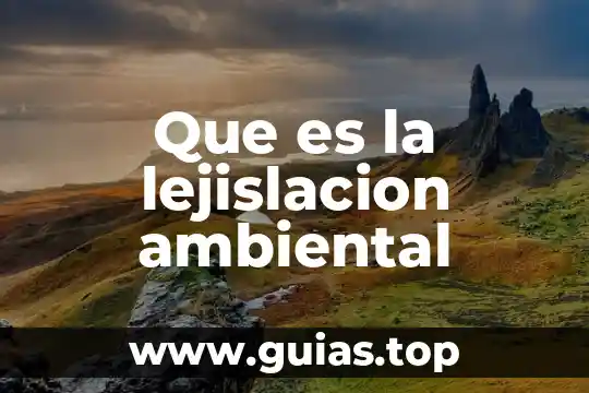 Que es una tendencia ambiental 3 Que es la lejislacion ambiental