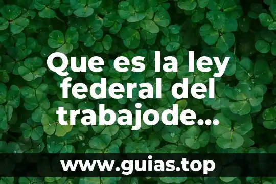 Qué es un estado federal definición 4 Que es la ley federal del trabajode nomina