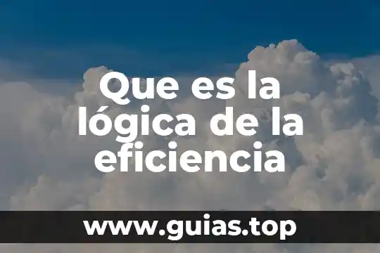 Representar con imágenes que es la lógica 4 Que es la lógica de la eficiencia