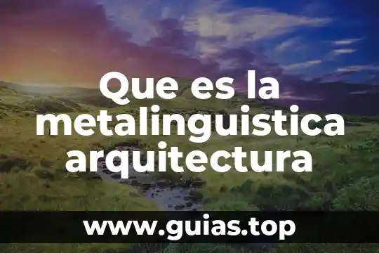 Que es ser un pua 7 Que es la metalinguistica arquitectura