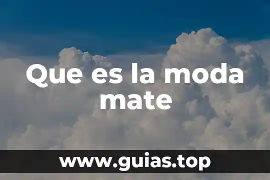 Que es bromatologia concepto 8 Que es la moda mate
