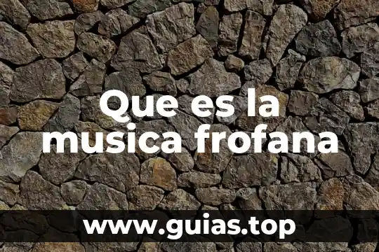 Para que es un compresor musica 4 Que es la musica frofana
