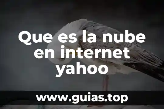 Que es un apodo yahoo 5 Que es la nube en internet yahoo
